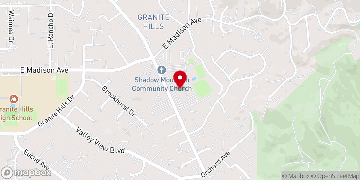 Map showing location of Shadow Mountain Community Church