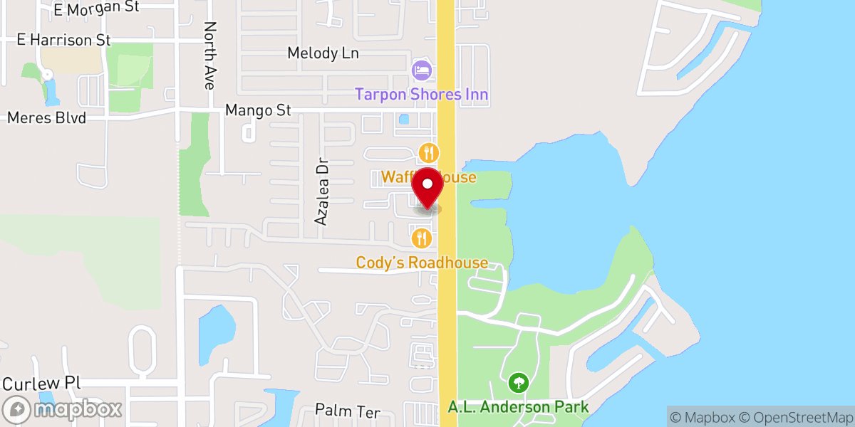Map showing location of Lakeside Community Chapel Tarpon Springs Campus