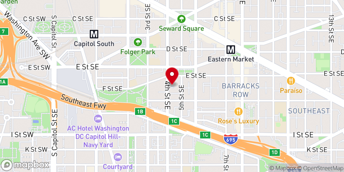 Map showing location of Mount Joy Baptist Church