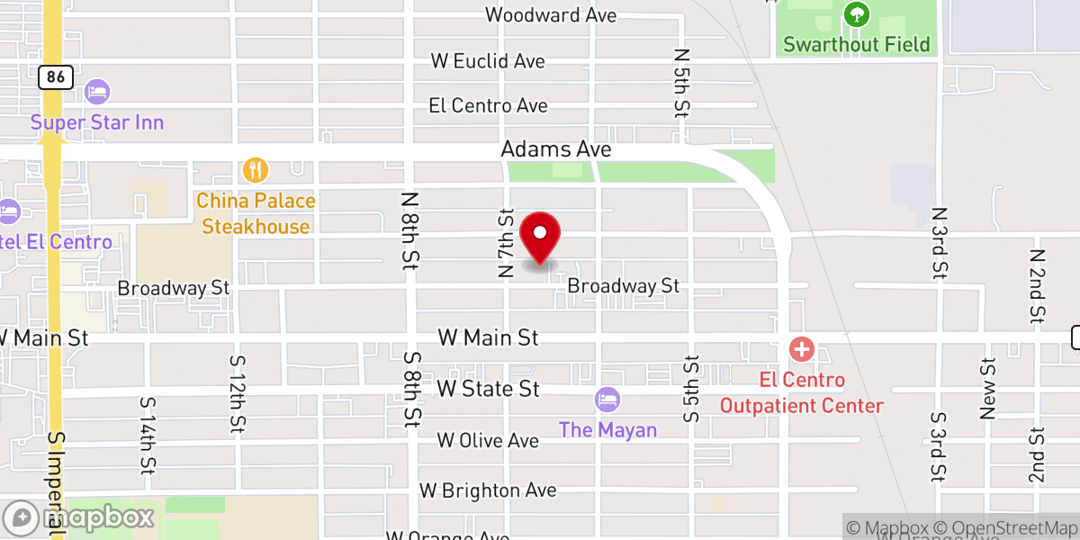 Map showing location of Iglesia De Dios En Fe