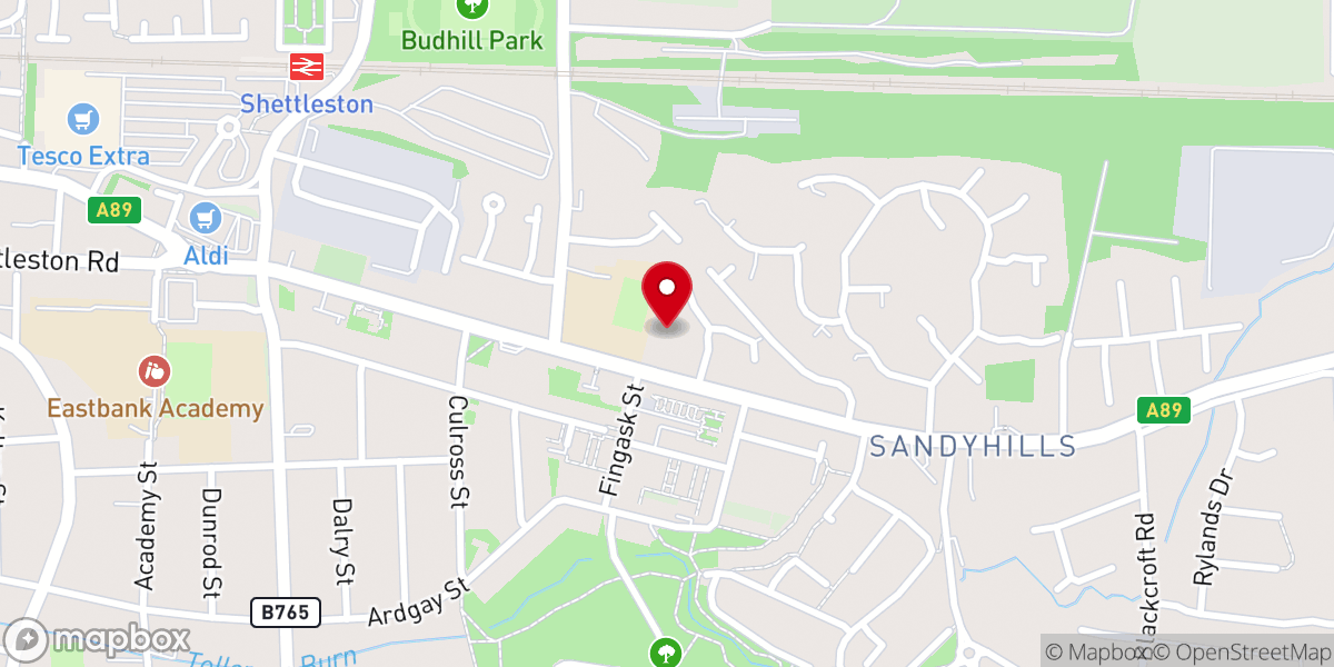 Map showing location of St Paul's RC Church