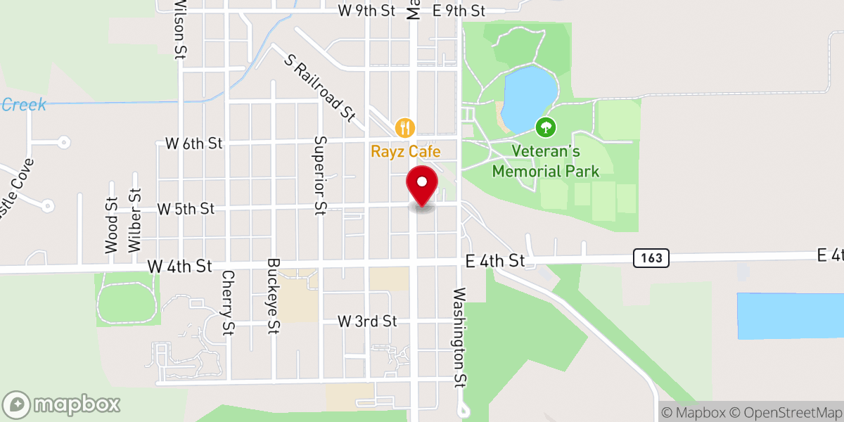 Map showing location of Genoa Christian Church