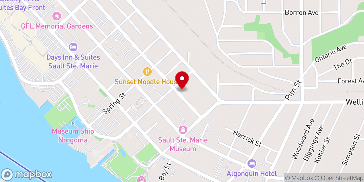 Map showing location of St. Luke's Cathedral
