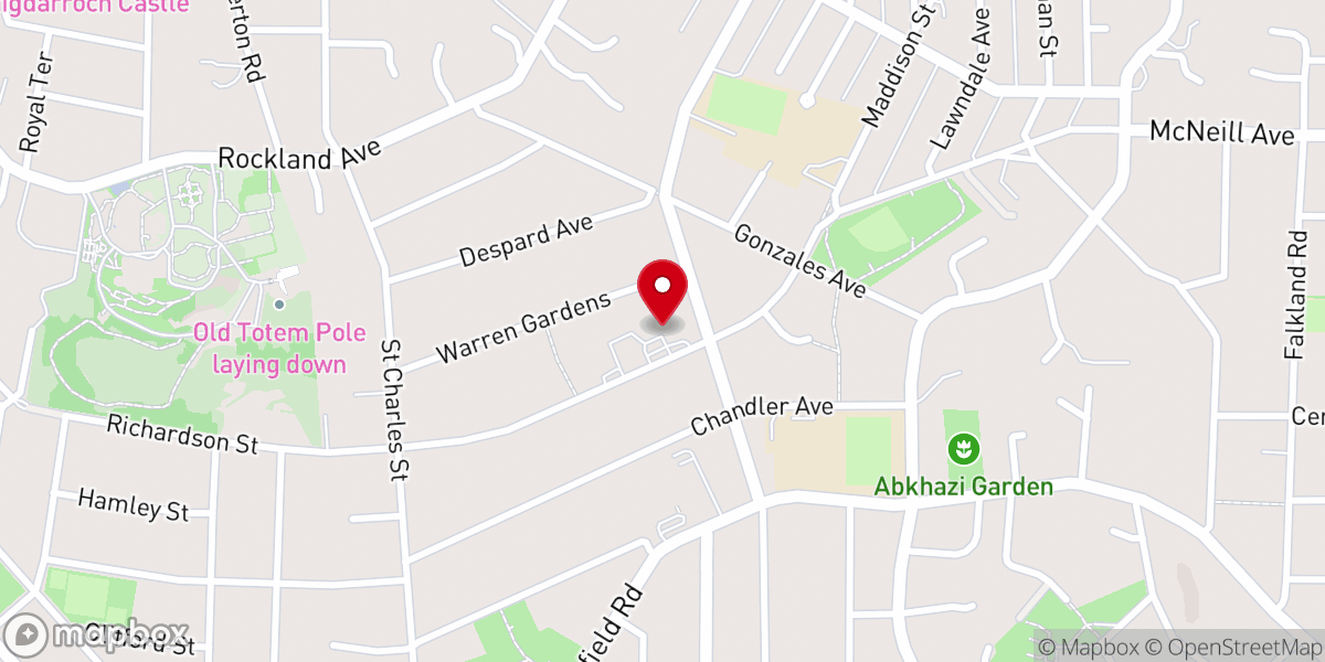 Map showing location of St. Matthias Anglican Church