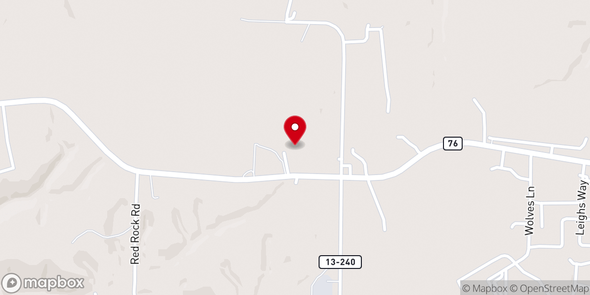 Map showing location of Yocum Pond Church