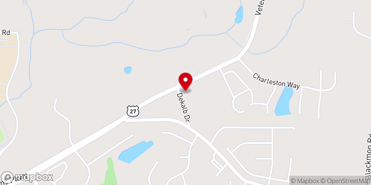 Map showing location of Altman Memorial Baptist Church Veterans Parkway Church