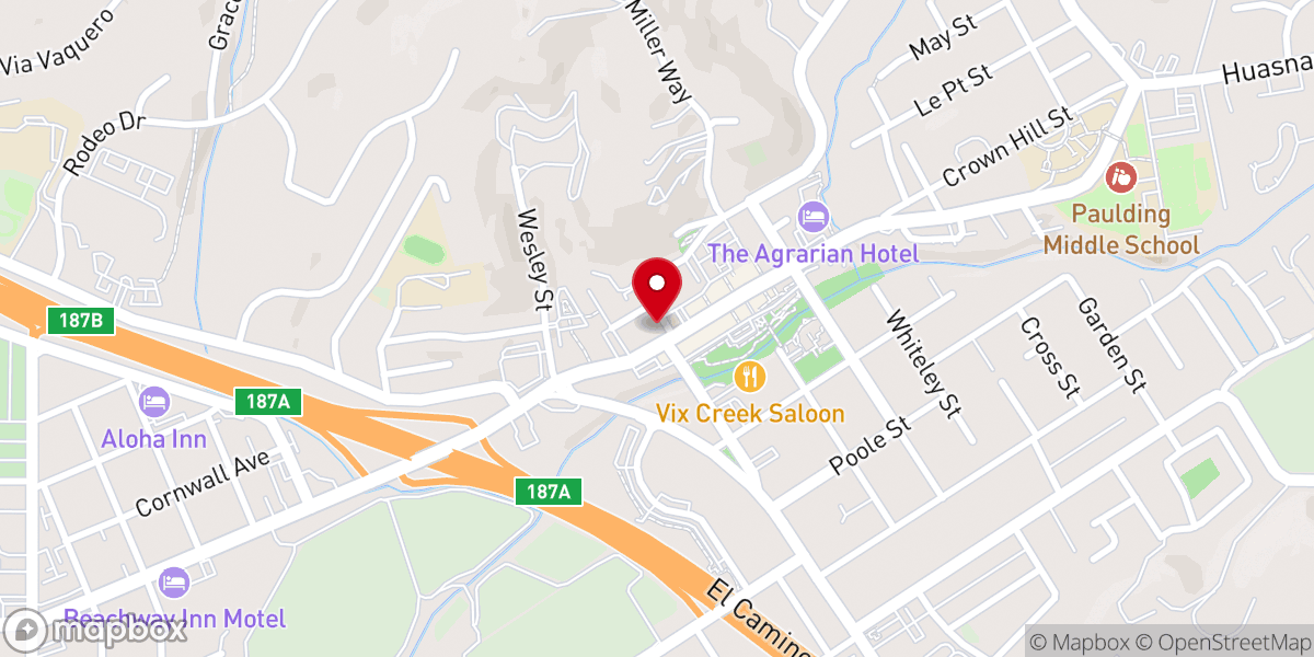 Map showing location of Harvest Church