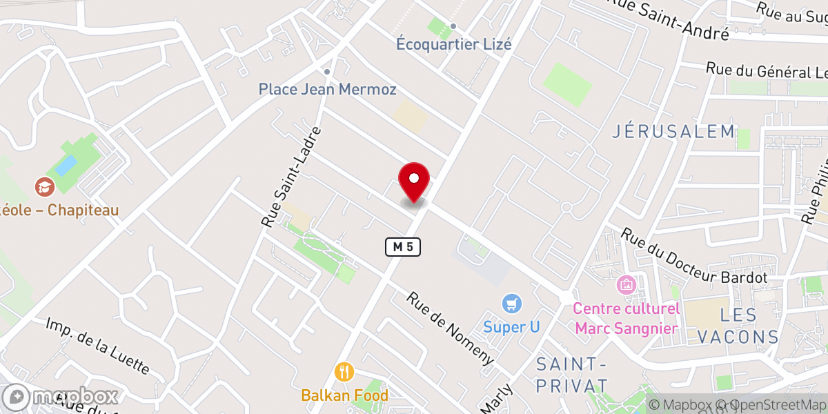 Map showing location of Eglise Sainte-Jeanne-d'Arc