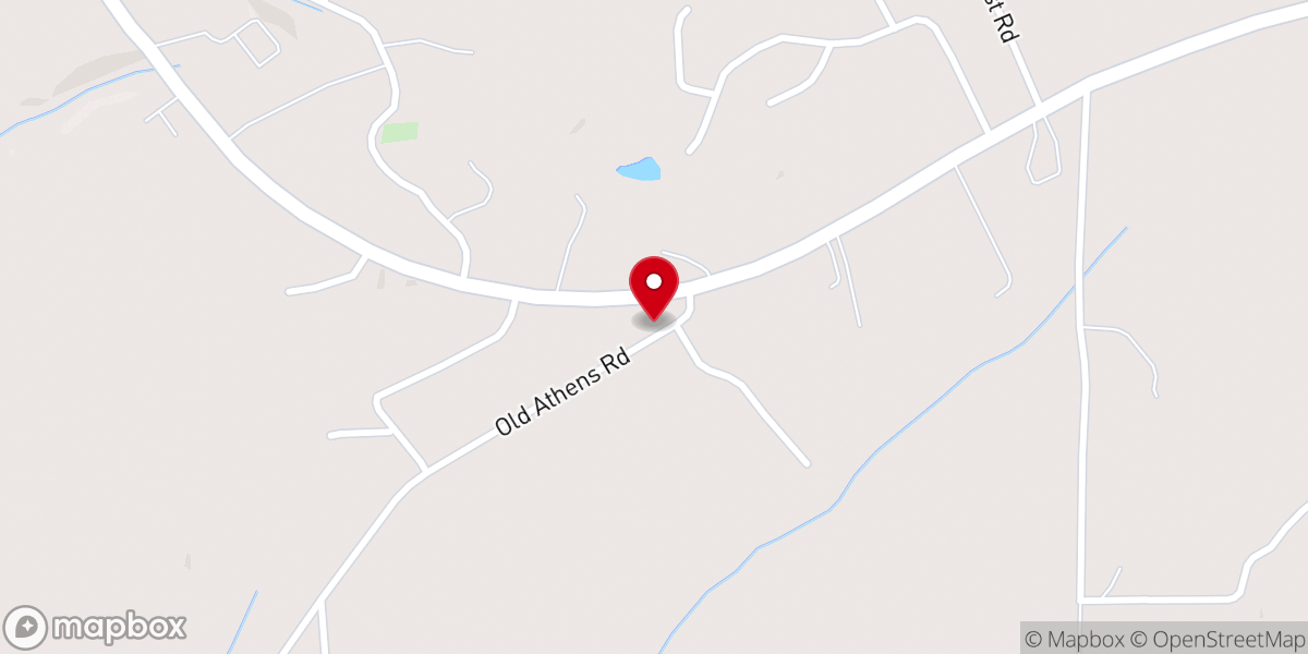 Map showing location of Unity Baptist Church