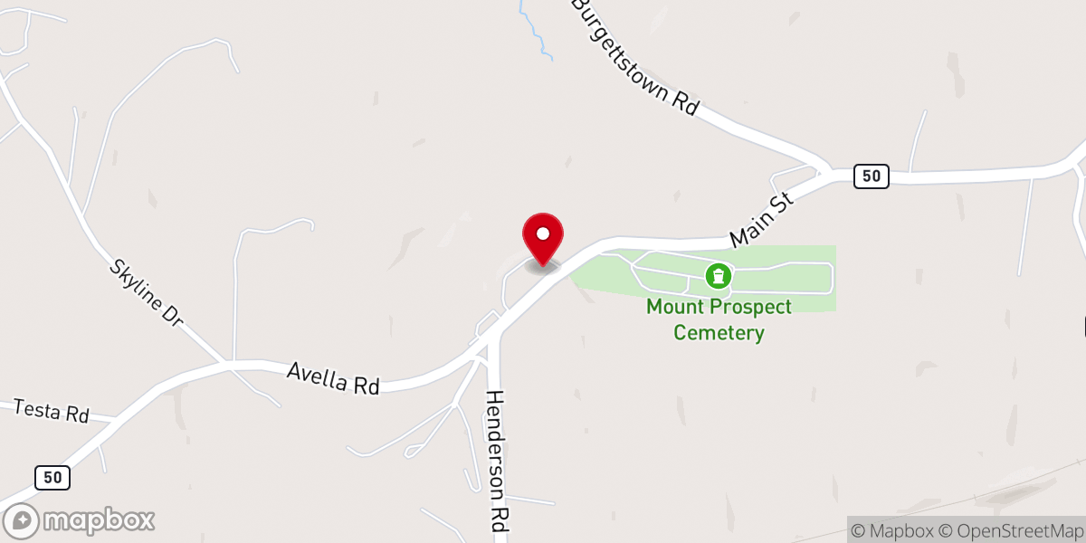 Map showing location of Hickory United EPC (a congregation of the Evangelical Presbyterian Church)