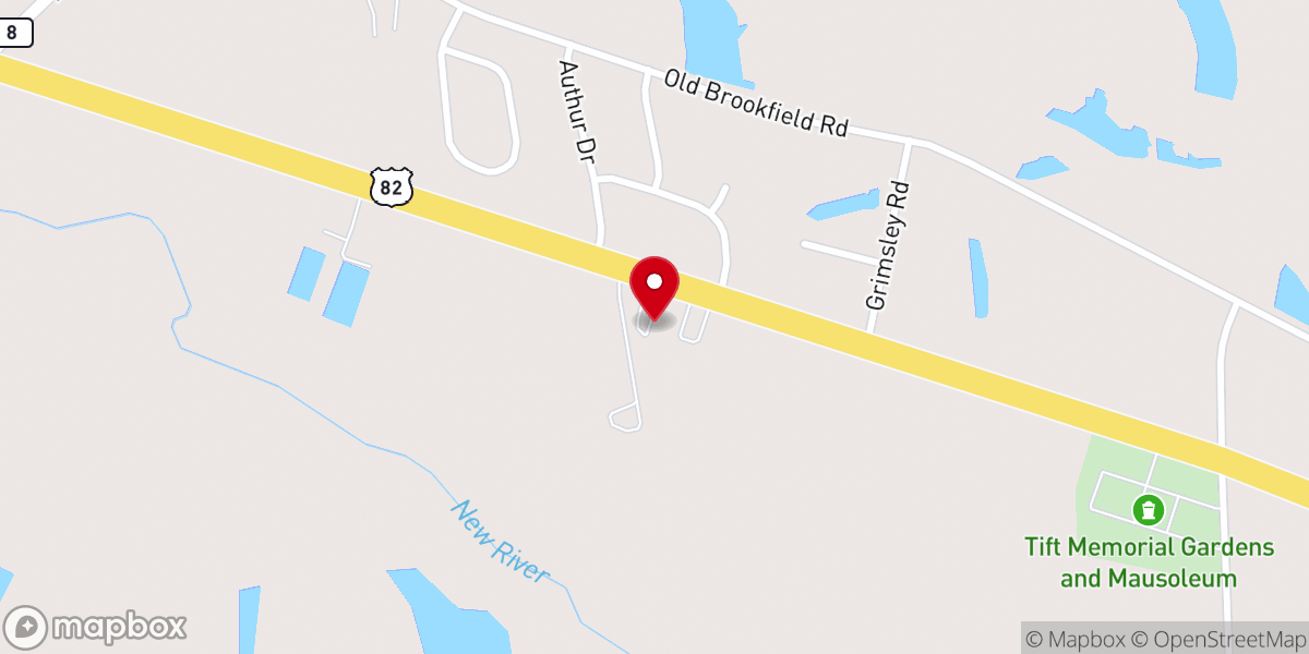 Map showing location of Fair Haven Primitive Baptist Church