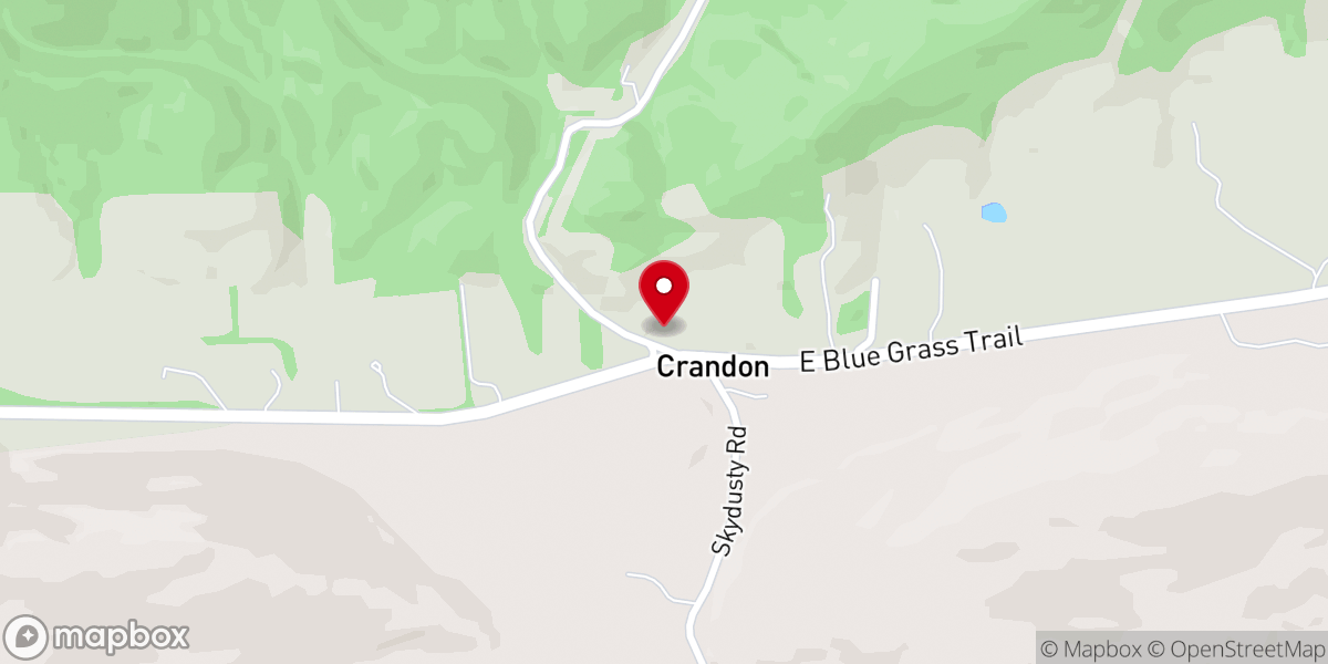 Map showing location of Crandon Gospel Hall
