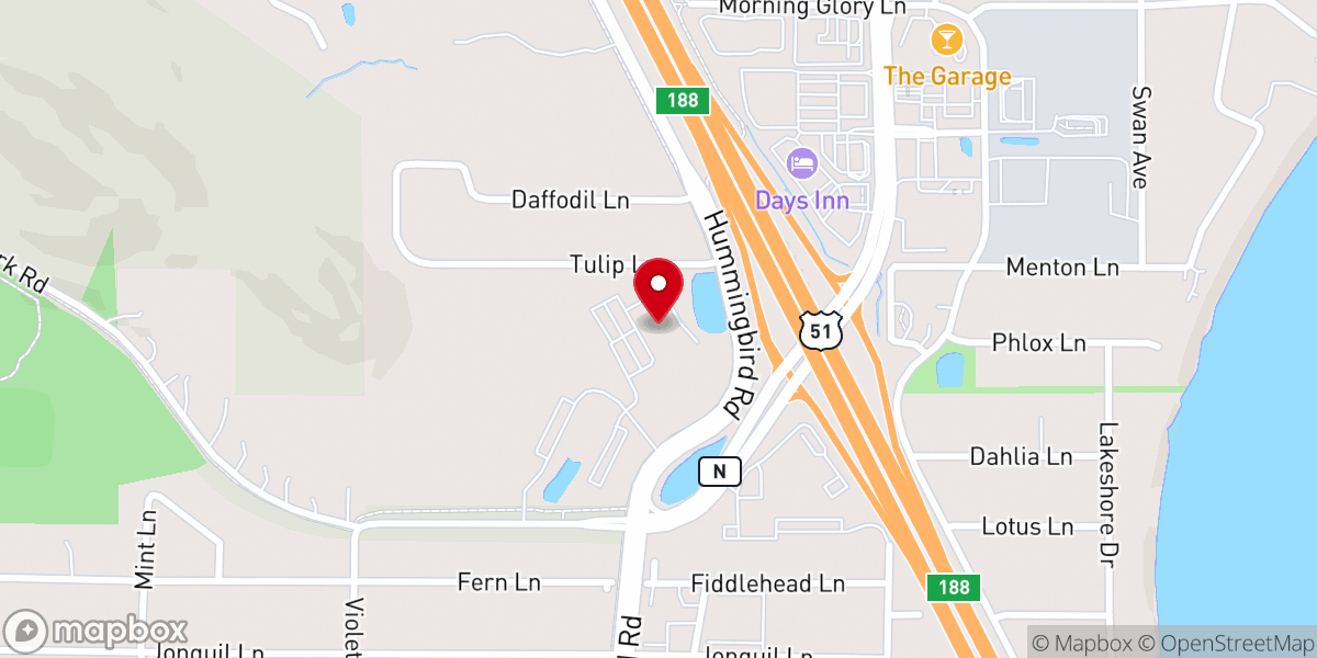 Map showing location of Immanuel Baptist Church