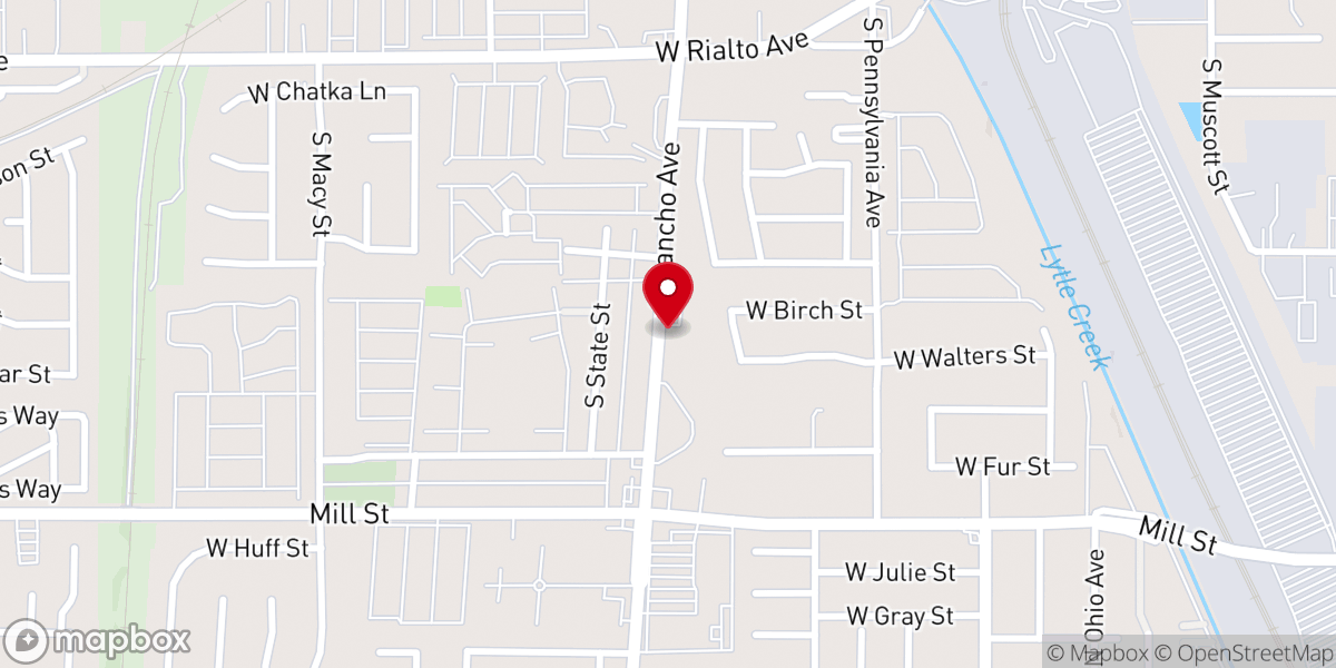 Map showing location of Sierra Vista Baptist Church