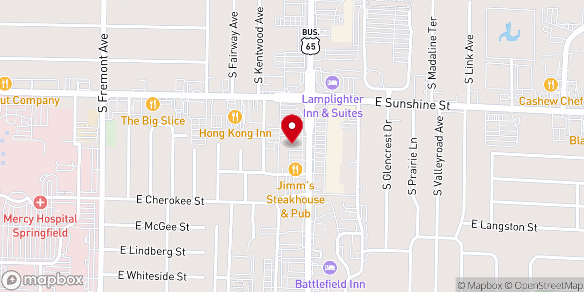 Map showing location of Glory Church of Springfield