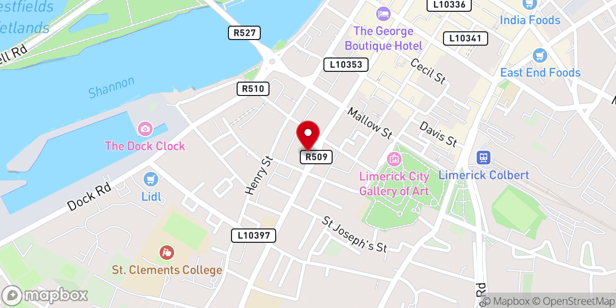 Map showing location of Sacred Heart Church of Institute of Christ the King Sovereign Priest