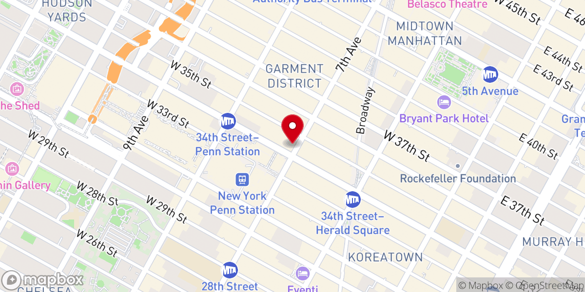 Map showing location of Crenshaw Christian Center