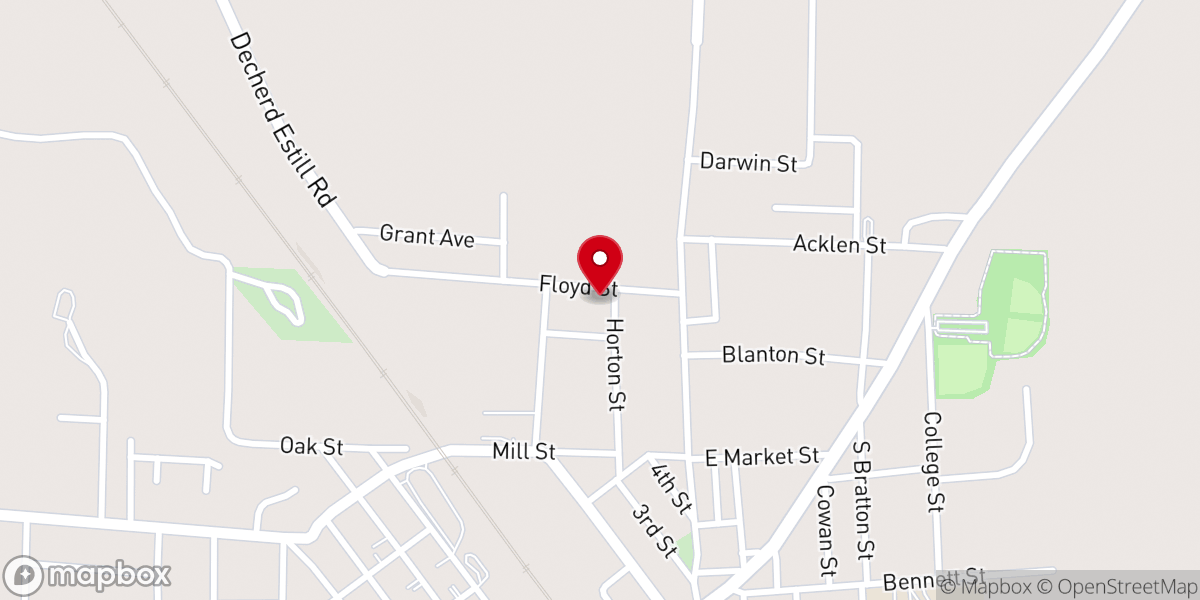 Map showing location of Decherd First Seventh-day Adventist Church