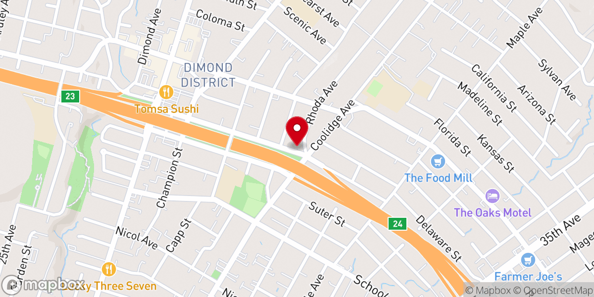 Map showing location of Grace Chapel Foursquare Church