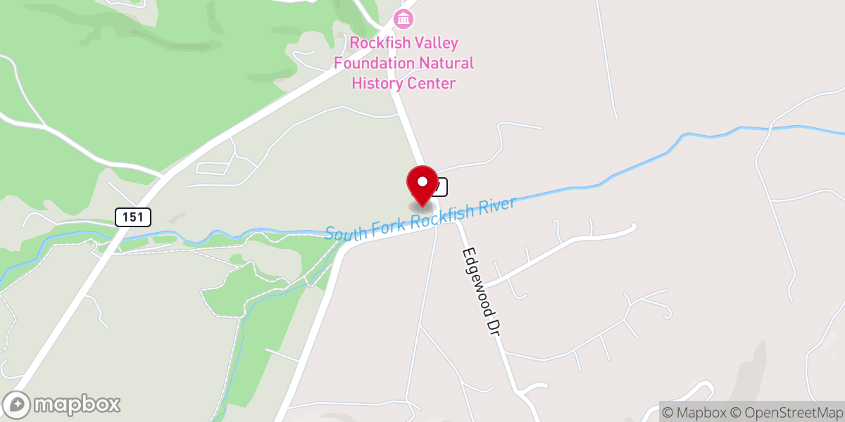 Map showing location of Elkhill Baptist Church
