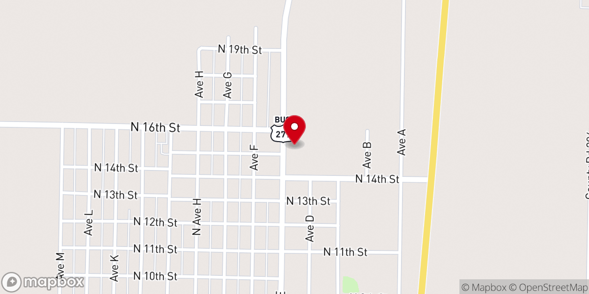 Map showing location of Assembly Of God Church