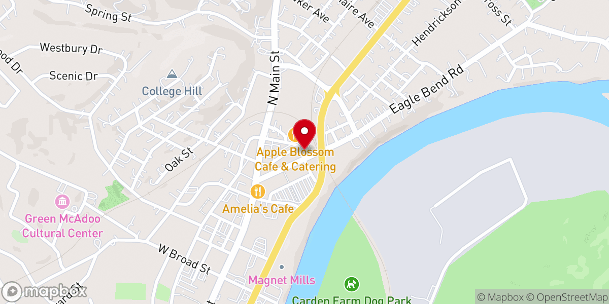 Map showing location of Clinton Baptist Association