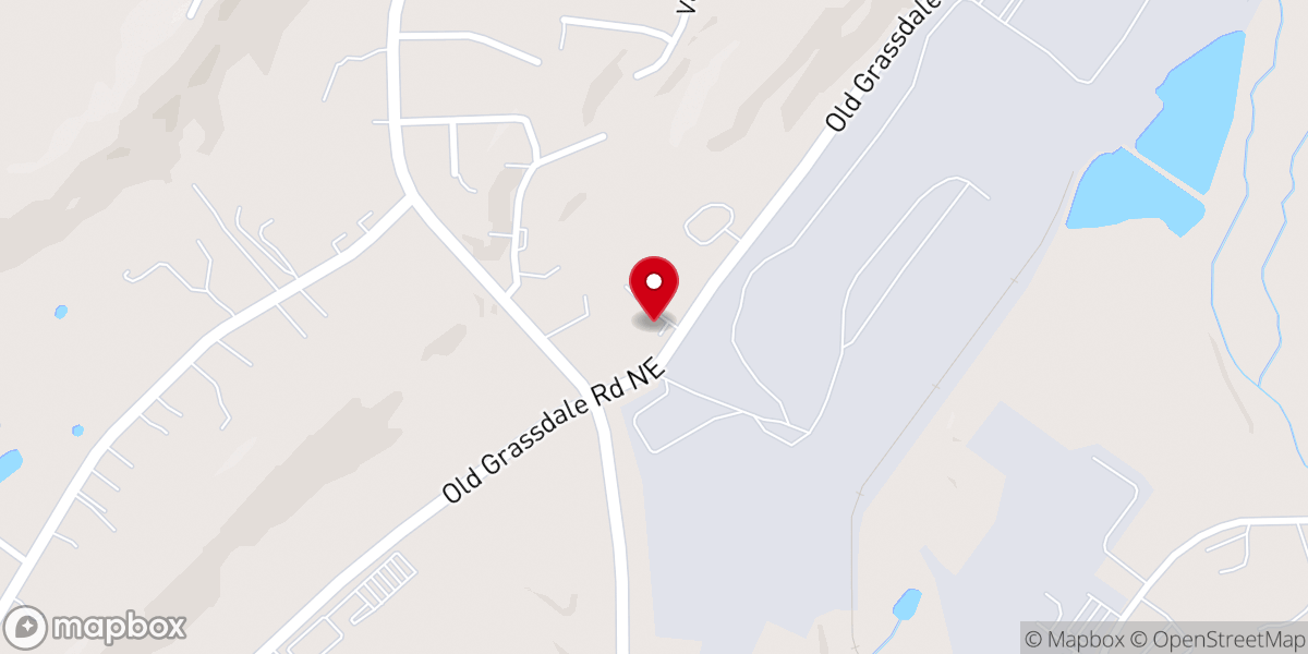 Map showing location of Peeples Valley Church