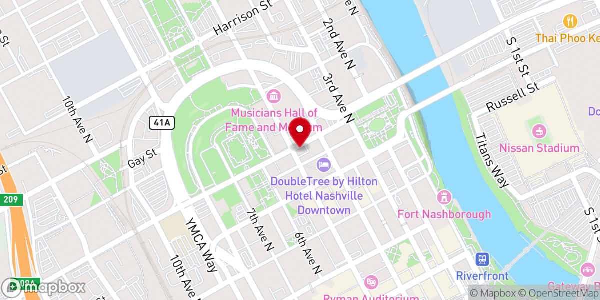 Map showing location of St. Mary of the Seven Sorrows