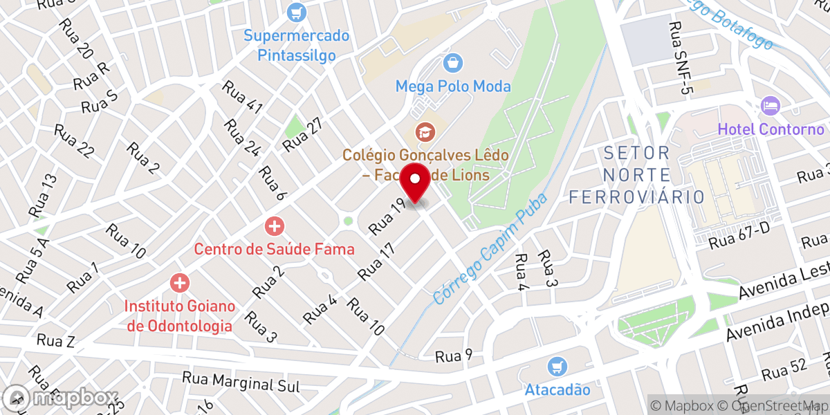 Map showing location of Assembleia De Deus