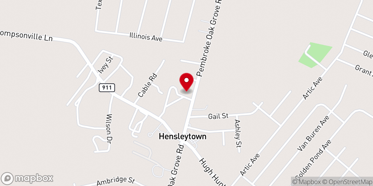 Map showing location of Good Hope Missionary Baptist Church