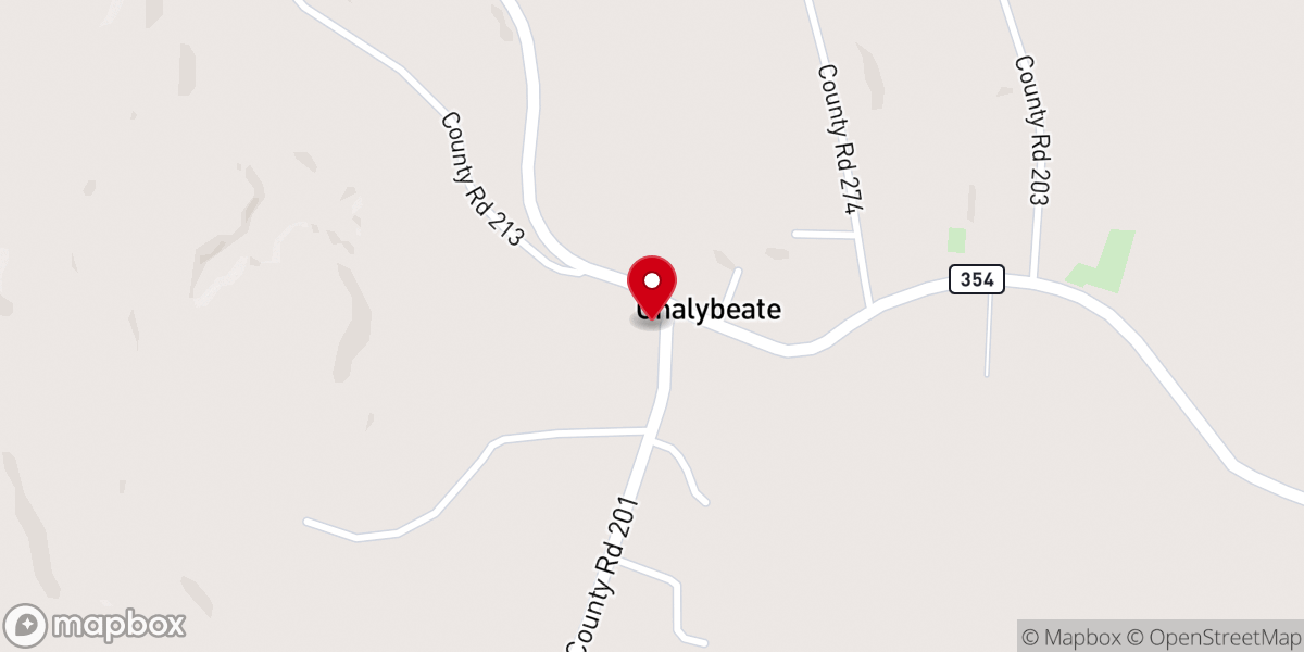 Map showing location of Chalybeate Baptist Church