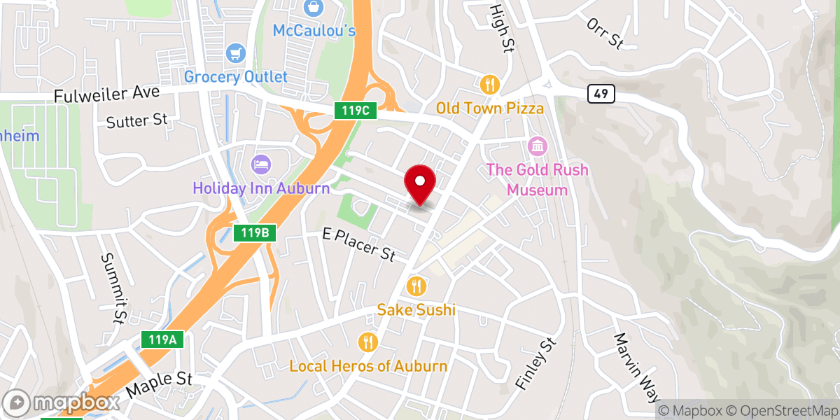 Map showing location of High Street Bible Church (formerly Elevation Church)