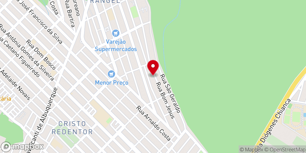 Map showing location of Igreja Bom Jesus