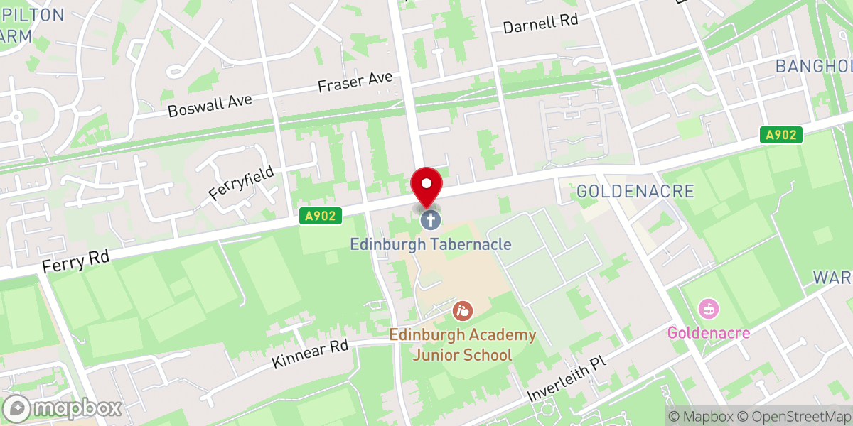 Map showing location of R C C G Edinburgh Tabernacle