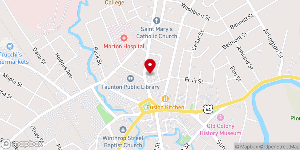 Map showing location of Taunton Church of God