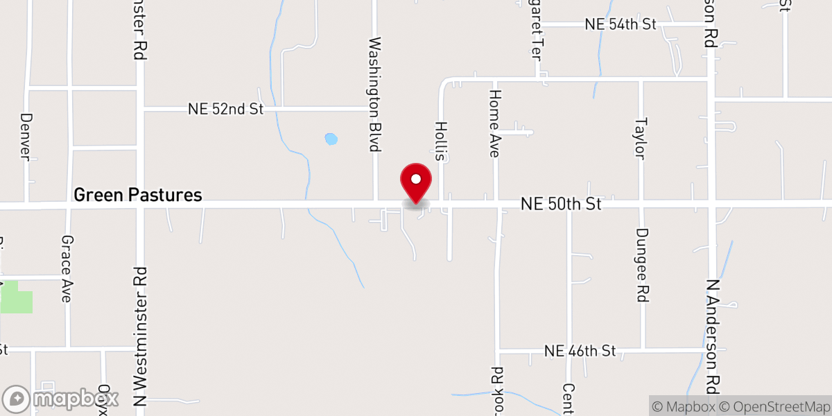 Map showing location of Mt. Gilead Baptist Church