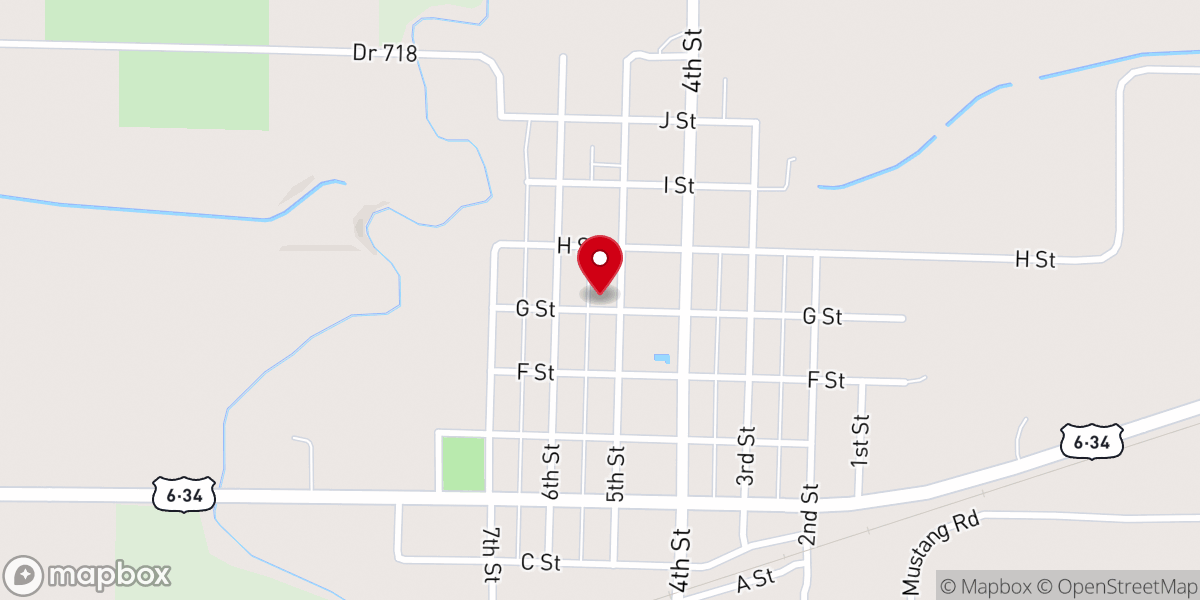 Map showing location of United Methodist Church
