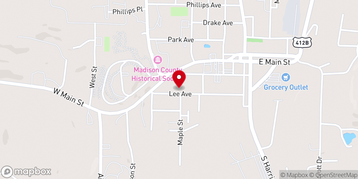 Map showing location of House of Prayer Full Gospel