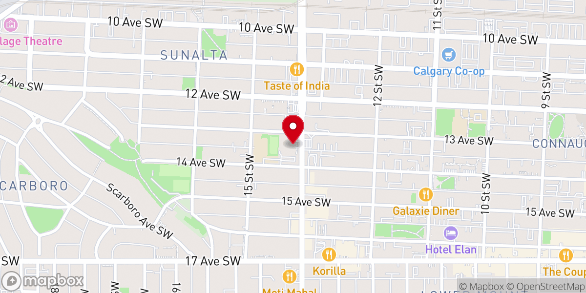 Map showing location of Sacred Heart Church & Columbarium