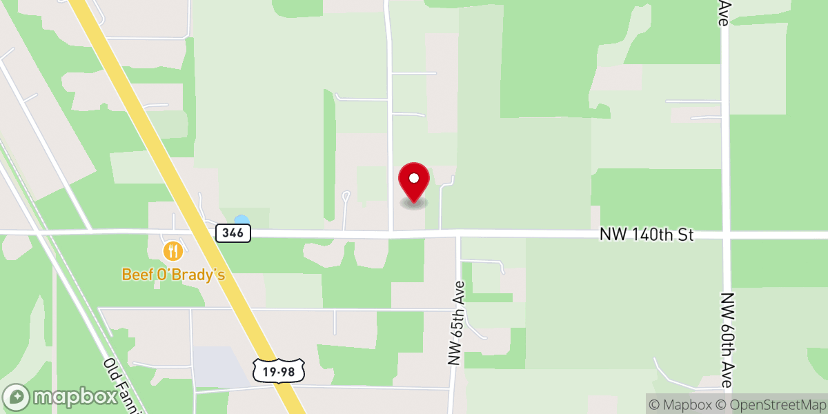 Map showing location of First Christian Church of Chiefland