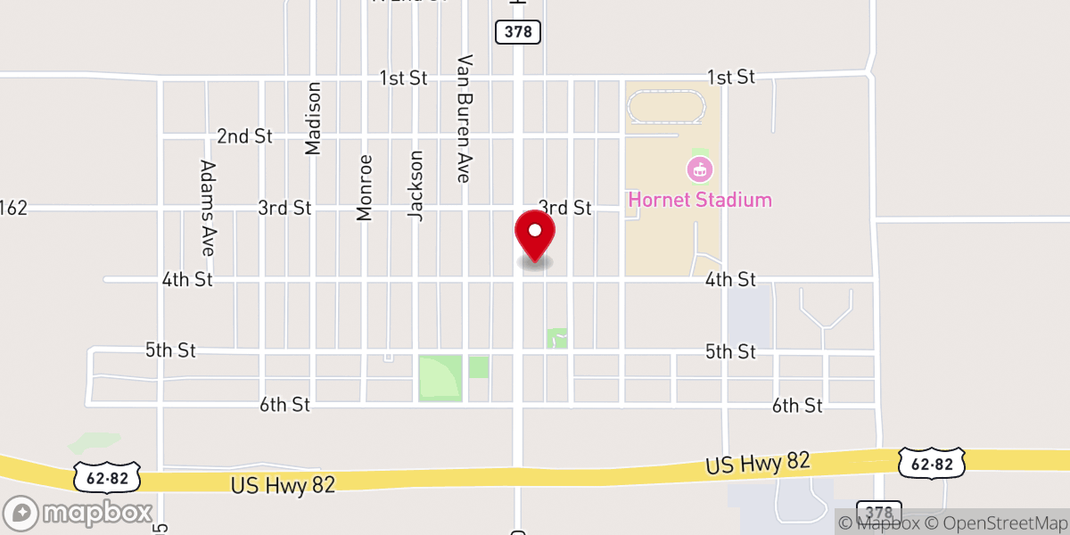 Map showing location of Lorenzo Methodist Church