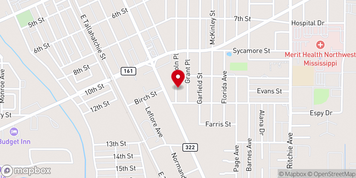 Map showing location of Holy Ground Christian Fellowship Church