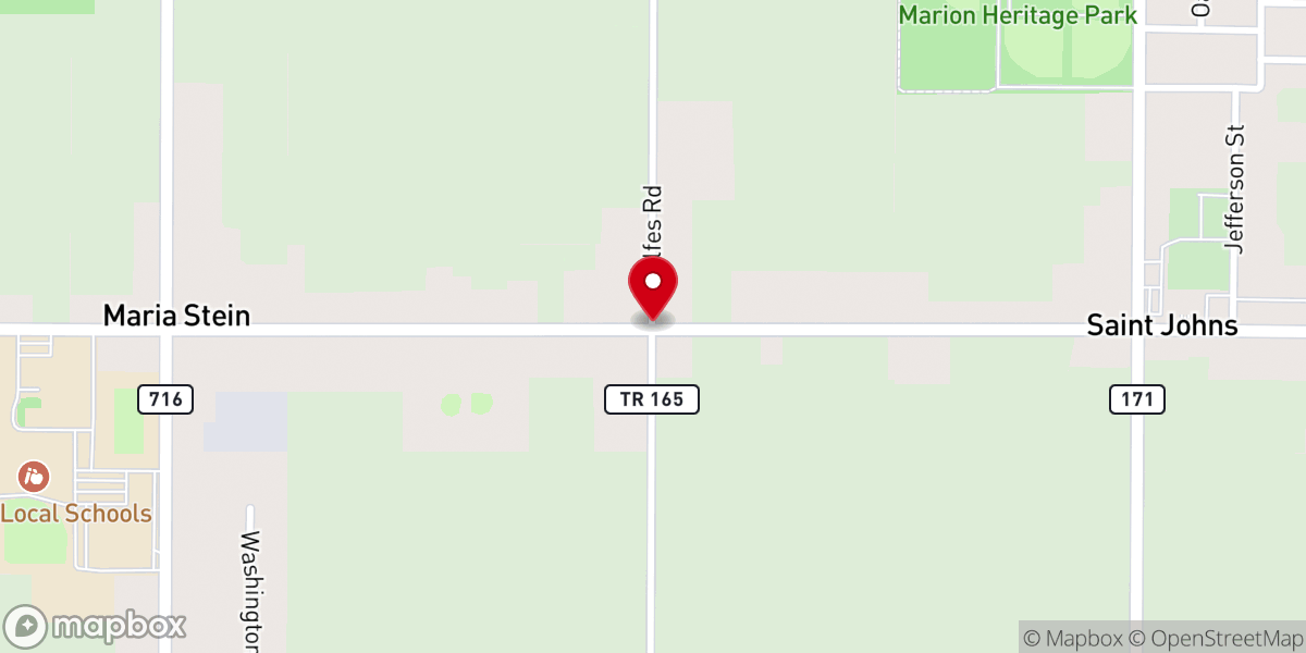 Map showing location of Maria Stein