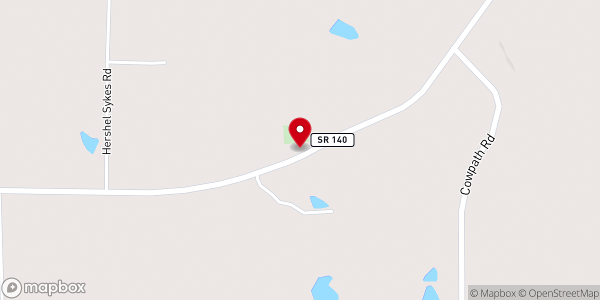 Map showing location of Mount Zion Church of Christ