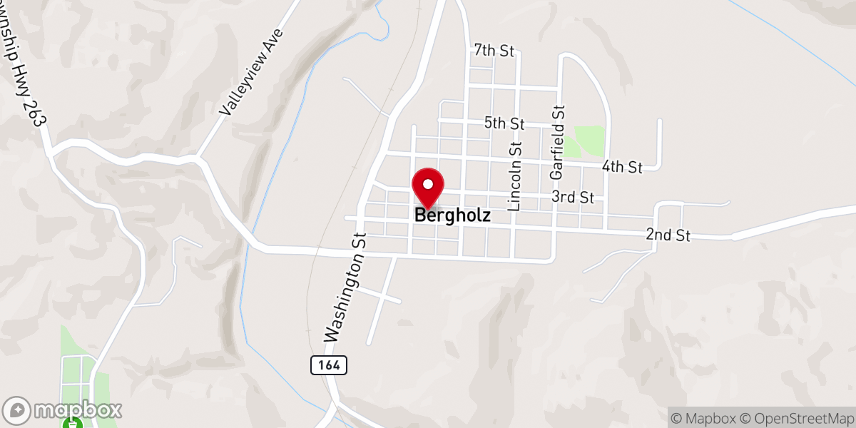 Map showing location of Bergholz UMC