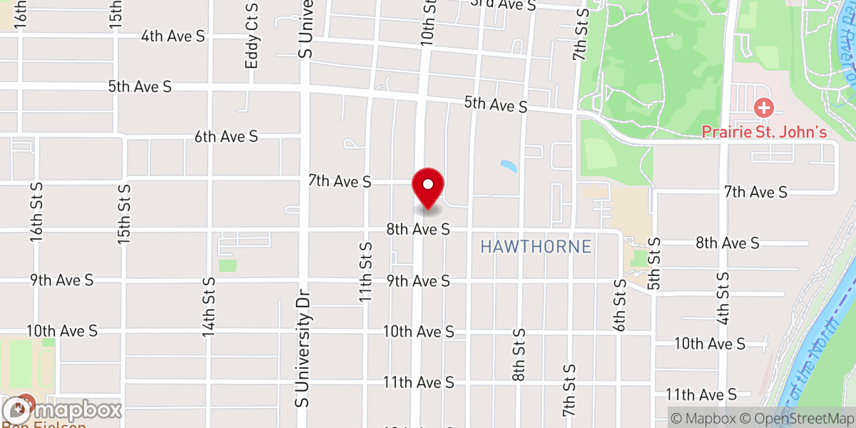 Map showing location of St. Anthony of Padua Catholic Church