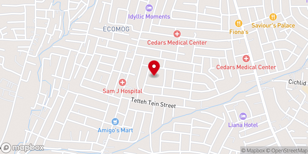Map showing location of Anglican Church of the Transfiguration, Haatso