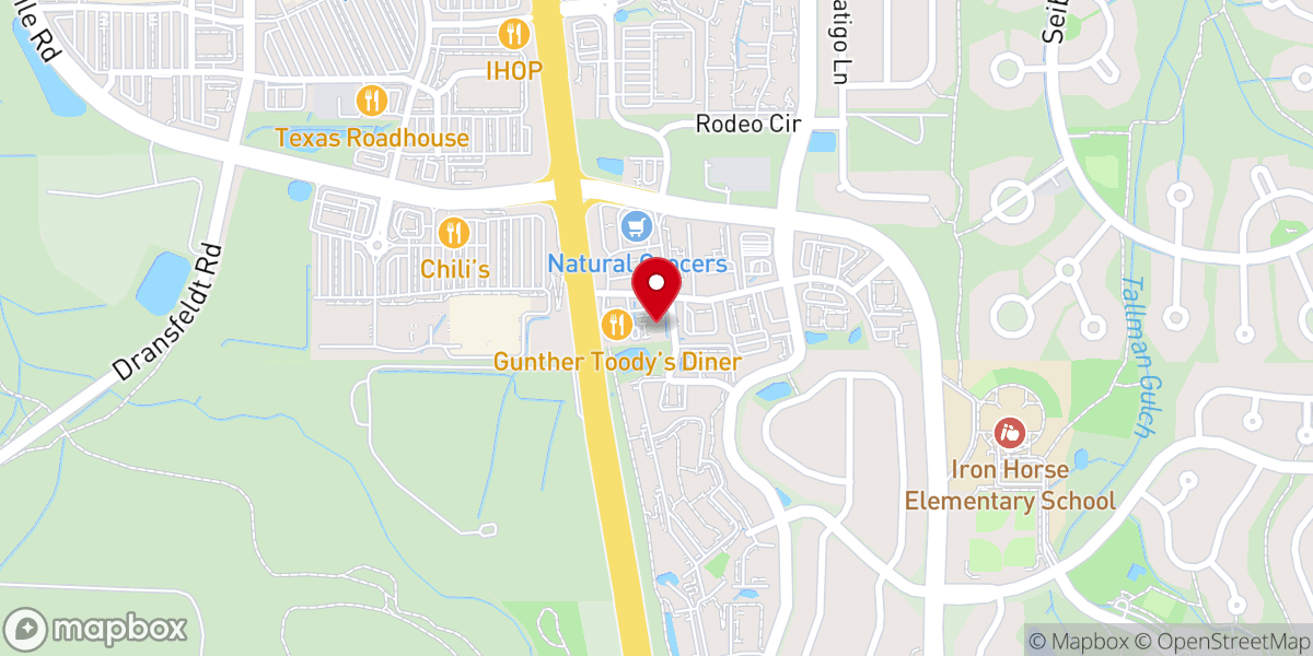Map showing location of Nueva Vida Church