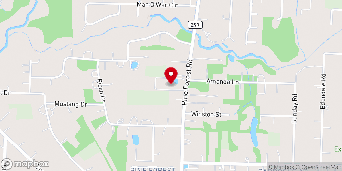 Map showing location of First Church of The Nazarene