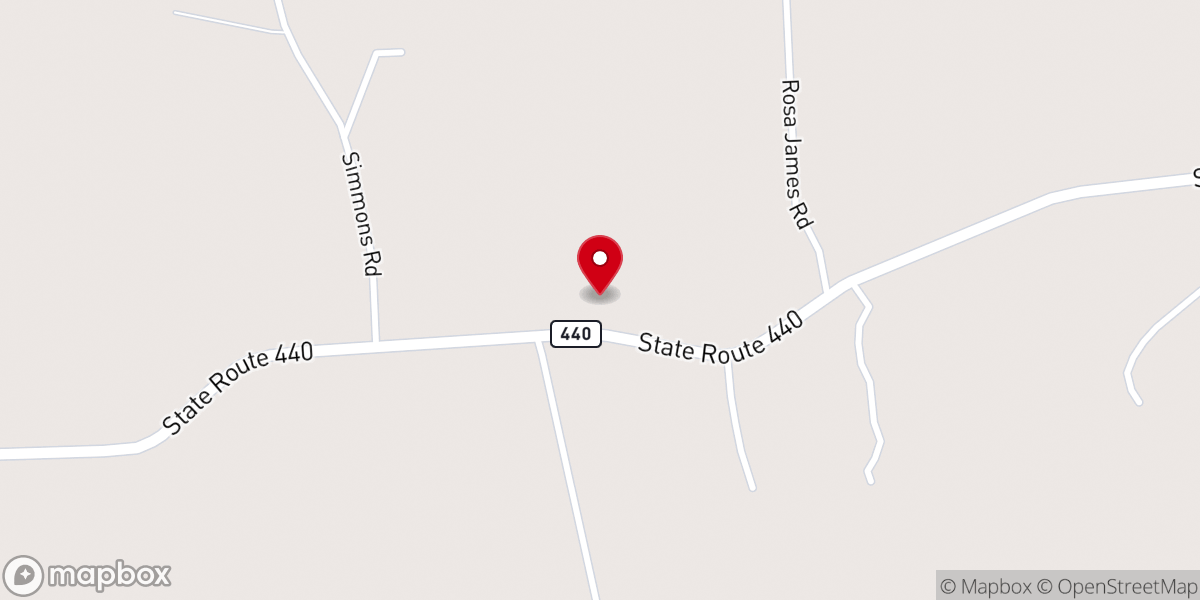 Map showing location of Big Creek African Methodist Episcopal Church